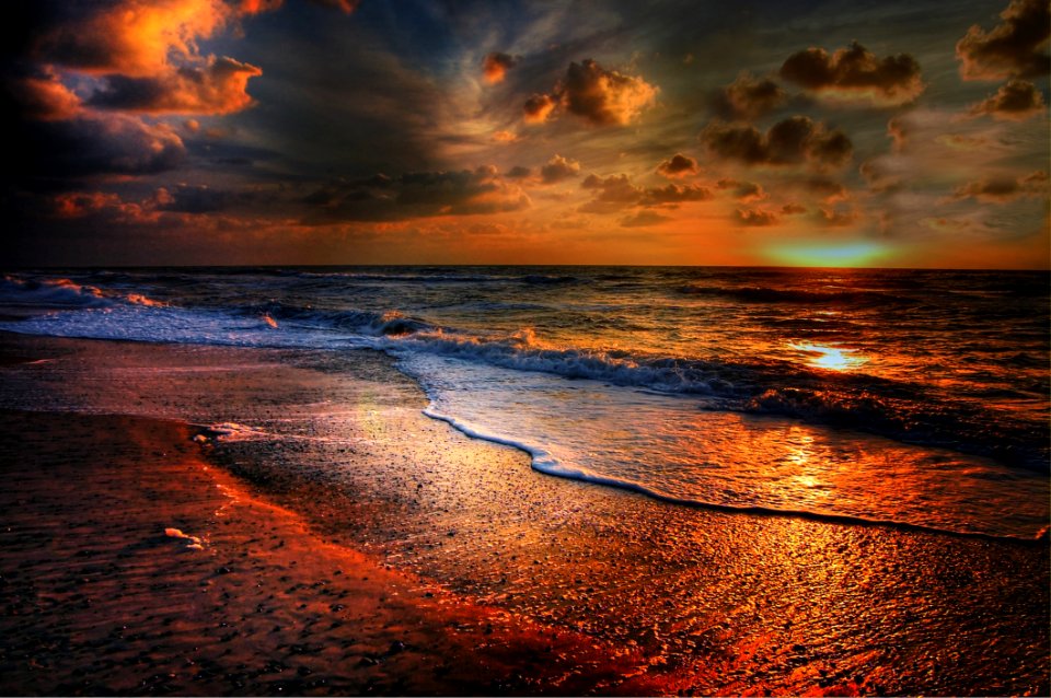 Beach Clouds Dawn