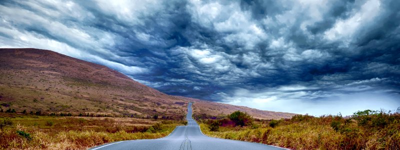 Asphalt Clouds Countryside