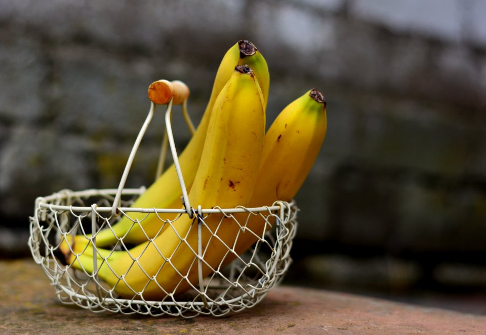 Bananas Basket Blur photo