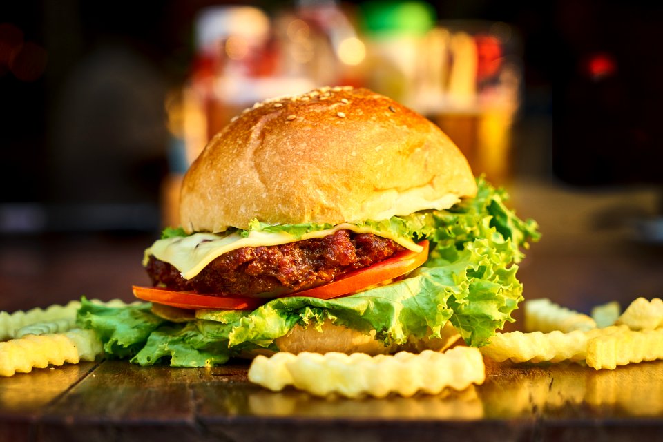 Blur Burger Close-up