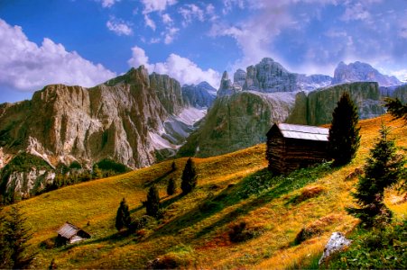 Cabin Clouds Countryside