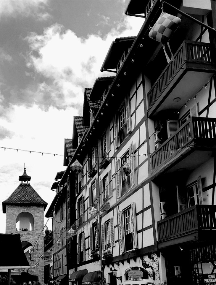 Apartment Balcony Black-and-white