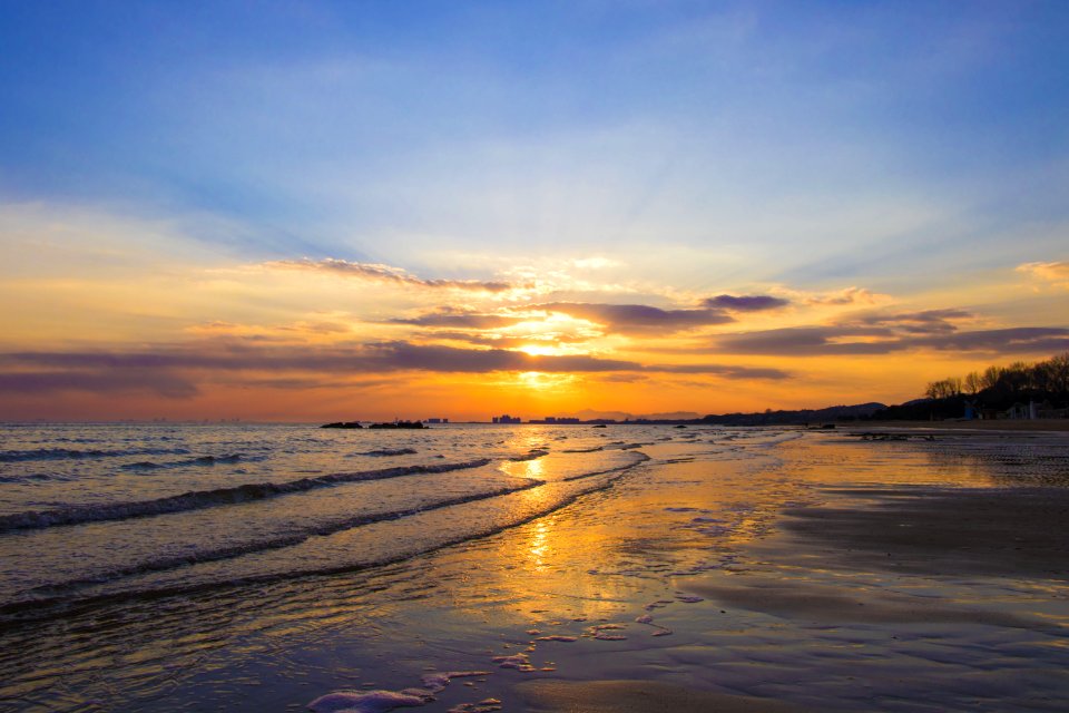 Beach Clouds Dawn photo