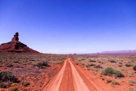 Brown Soil Road Under Clear Sky photo