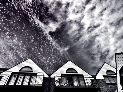 Apartment Balcony Black-and-white