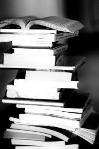 Black-and-white Books Education photo