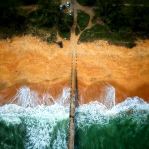 Four Cars Near The Body Of Water