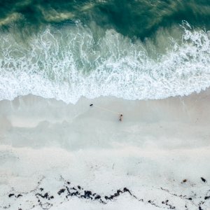 Aerial View Of Ocean Wave photo