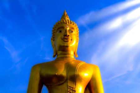 Sky Statue Yellow Gautama Buddha