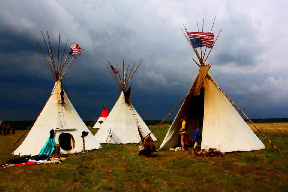 Tent Sky Wind Grass