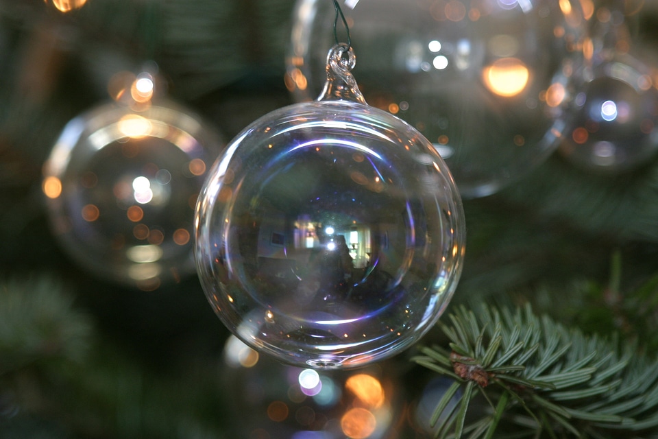 Glass christmas tree