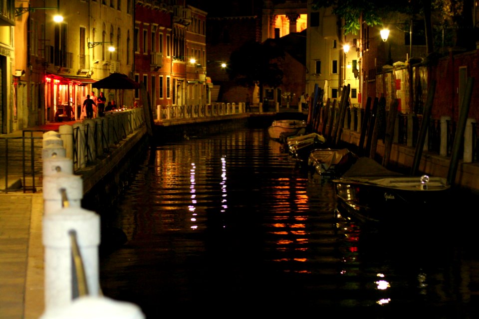 Reflection Waterway Water Night