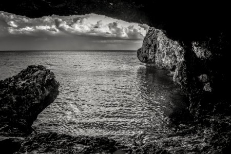 Black And White Sky Monochrome Photography Sea photo