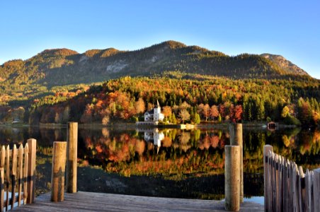 Nature Mountainous Landforms Reflection Mountain