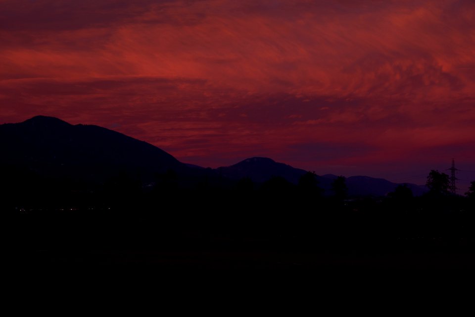 Sky Red Sky At Morning Afterglow Dawn