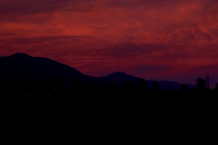 Sky Red Sky At Morning Afterglow Dawn
