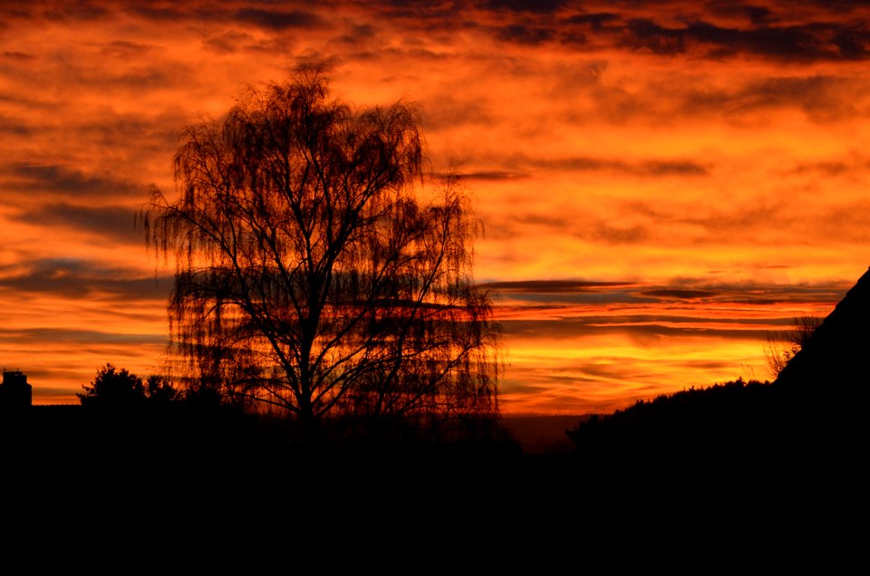 Sky Red Sky At Morning Afterglow Sunset photo