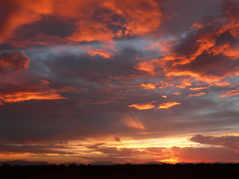Sky afterglow dusk