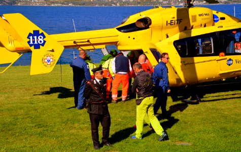 Helicopter Yellow Aircraft Helicopter Rotor photo