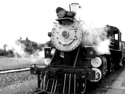 Transport Rail Transport Locomotive Black And White photo
