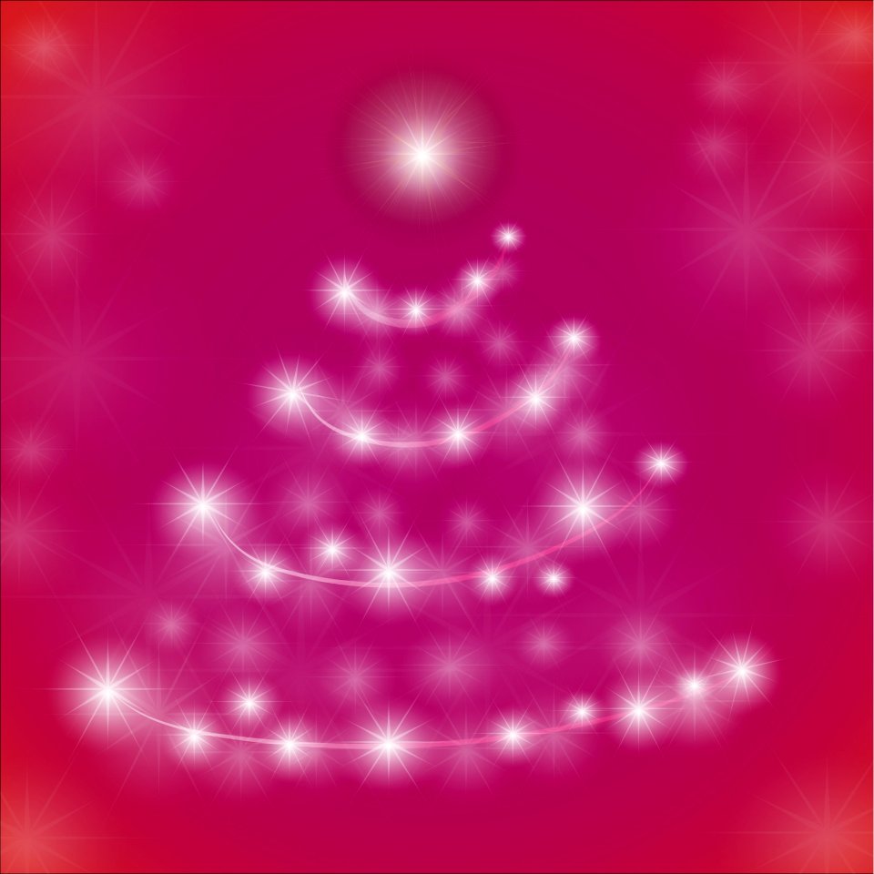 Red Christmas Christmas Tree Sky