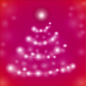 Red Christmas Christmas Tree Sky