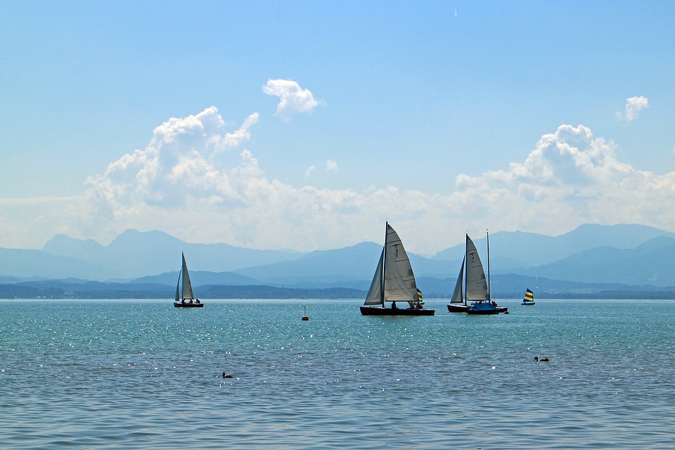 Lake blue waters