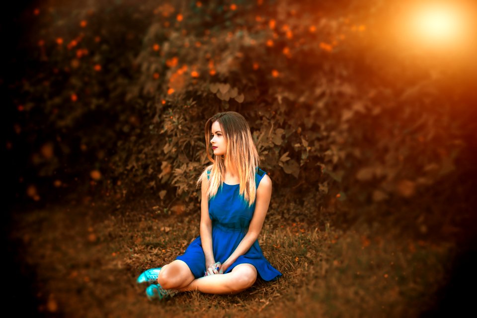 Blue Photograph Nature Sitting