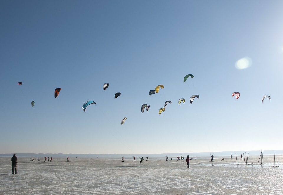 Skis kite kitesurfing