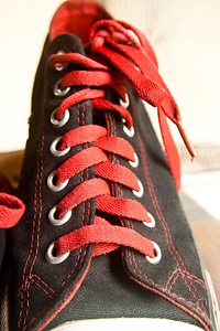 Red black converse photo