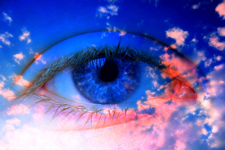 Sky Blue Eye Close Up