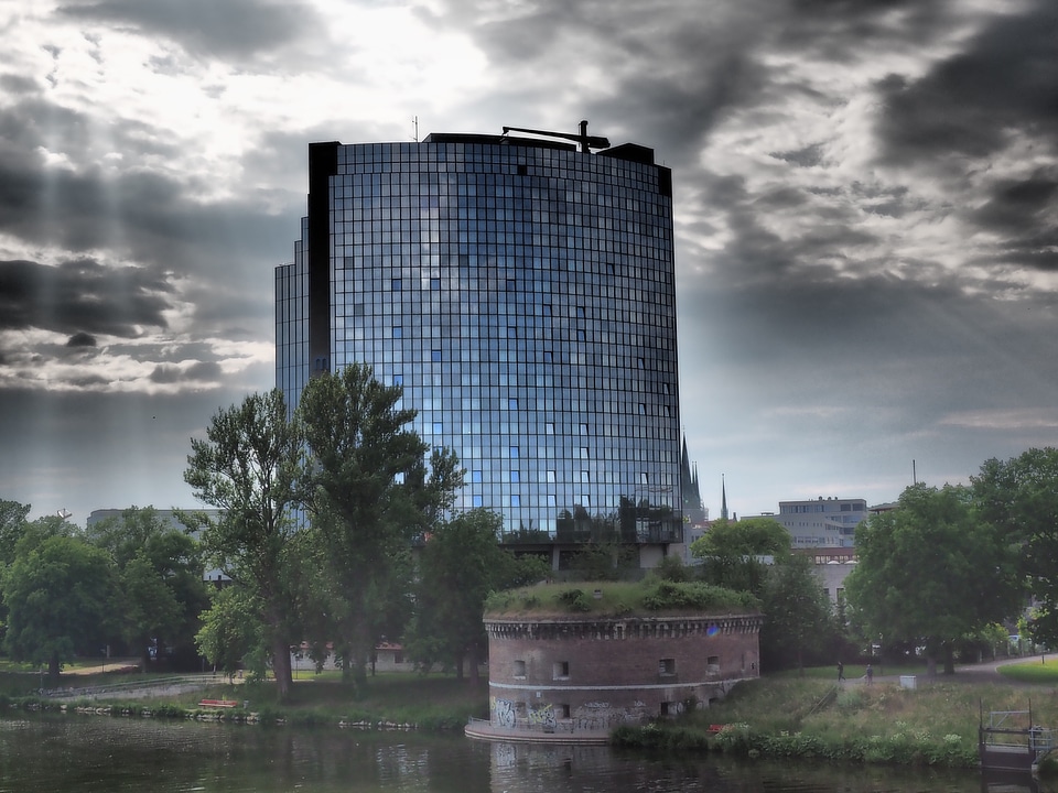 Skyscraper architecture hotel