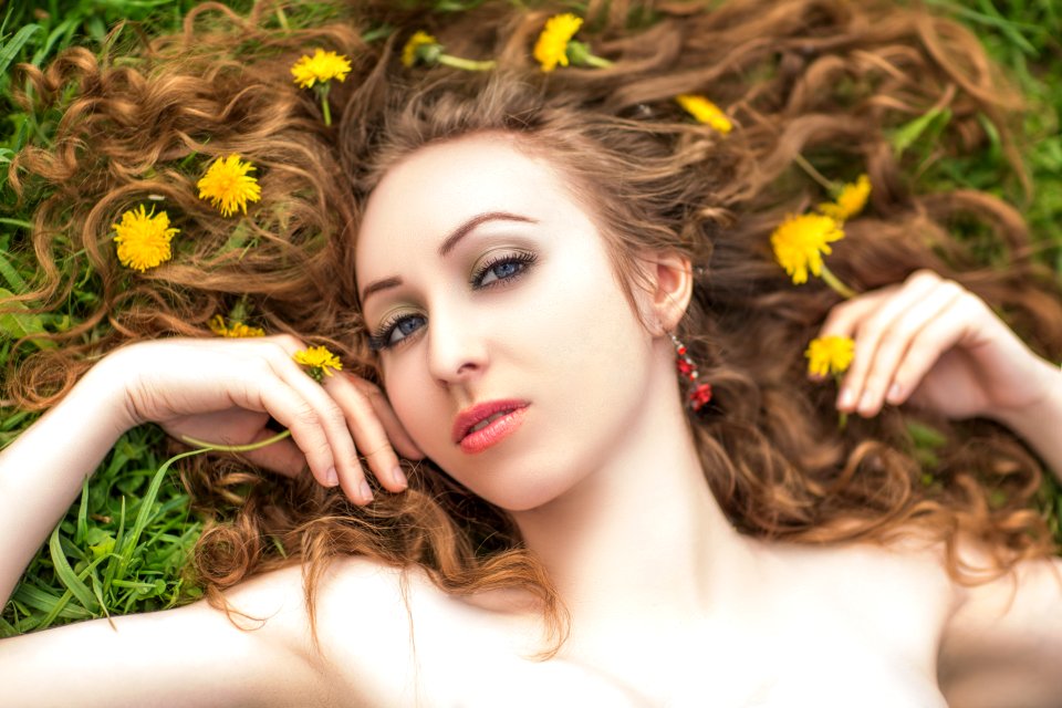 Hair Face Beauty Yellow photo