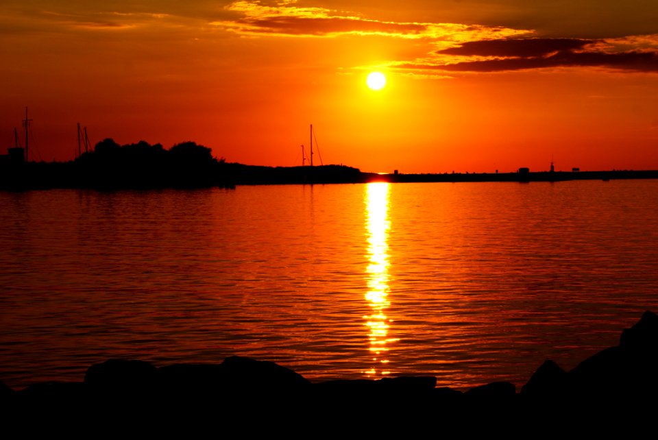 Sunset Afterglow Sky Horizon
