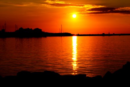 Sunset Afterglow Sky Horizon