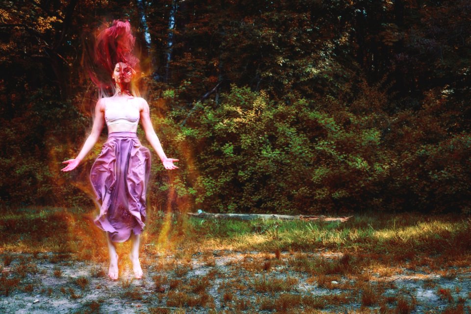 Nature Painting Tree Girl