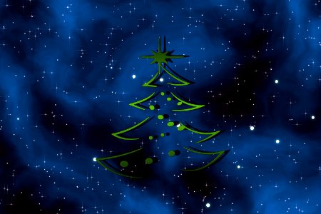Christmas Tree Sky Atmosphere Christmas Decoration
