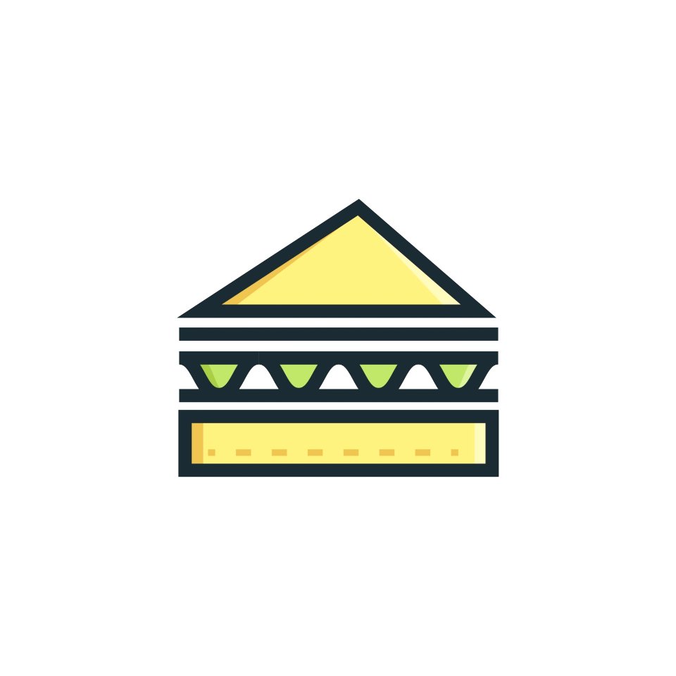 Yellow Line Triangle Area