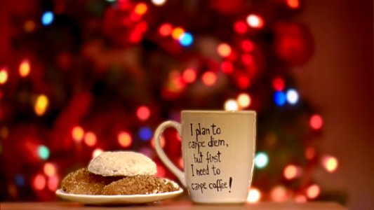 Pastry Beside Ceramic Mug In Focus Shallow Photography photo