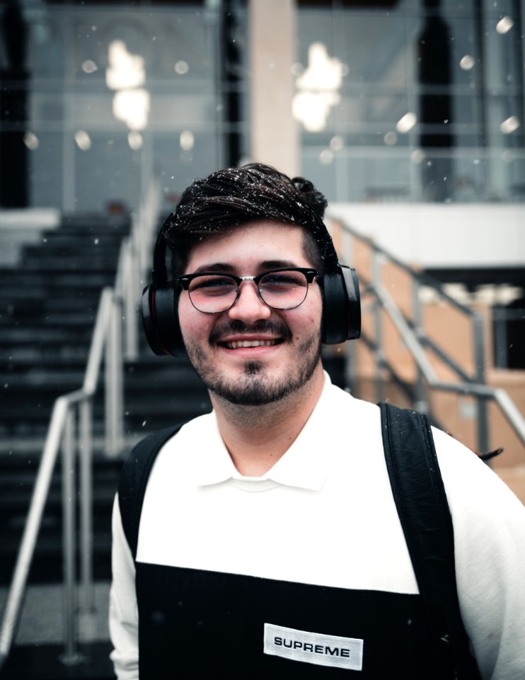 Man Wearing Headset And Smiling