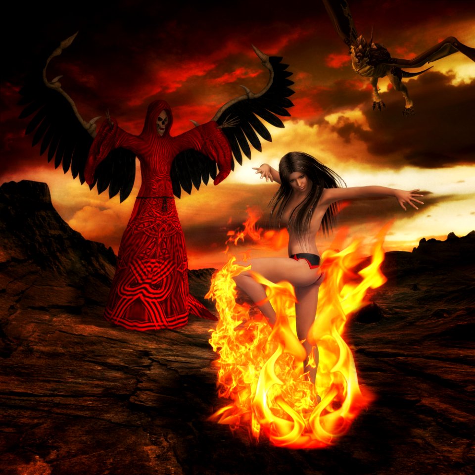 Geological Phenomenon Flame Darkness Heat