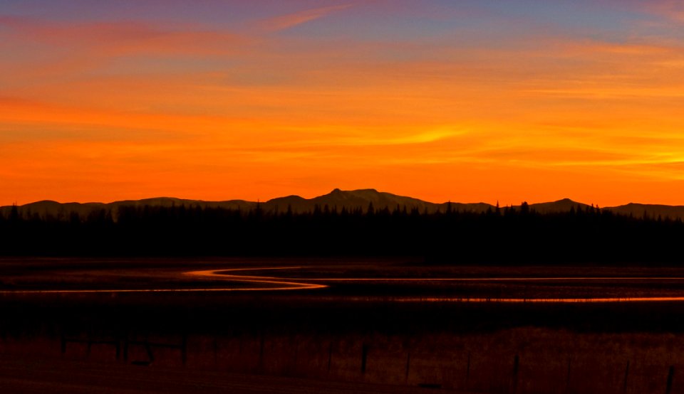 Sky Afterglow Reflection Red Sky At Morning photo