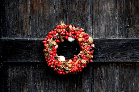 Red And Brown Fruits Wreath