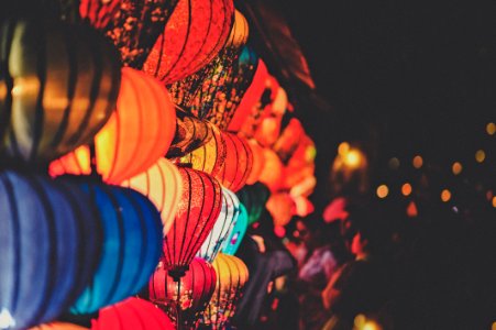 Photo Of Assorted Colored Lanterns photo