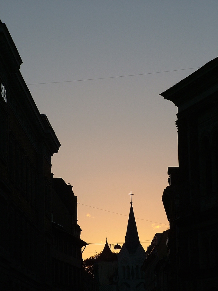Riga twilight evening