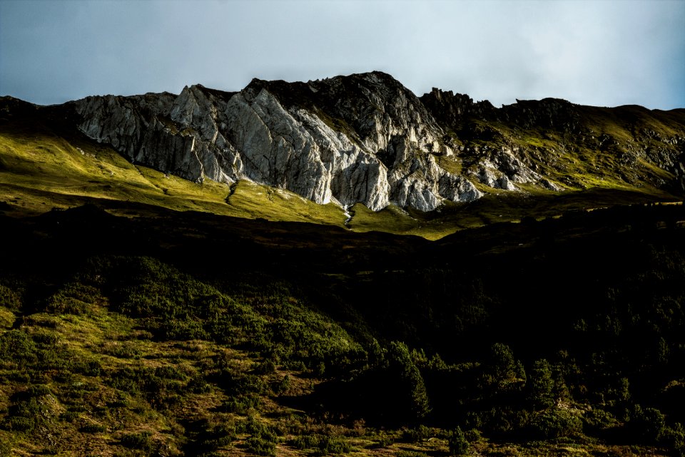 Low Light Photo Of Mountain