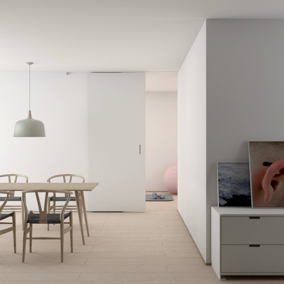 Person Taking Photo Of Gray Pendant Lamp Over Brown Wooden Dining Table Indoor