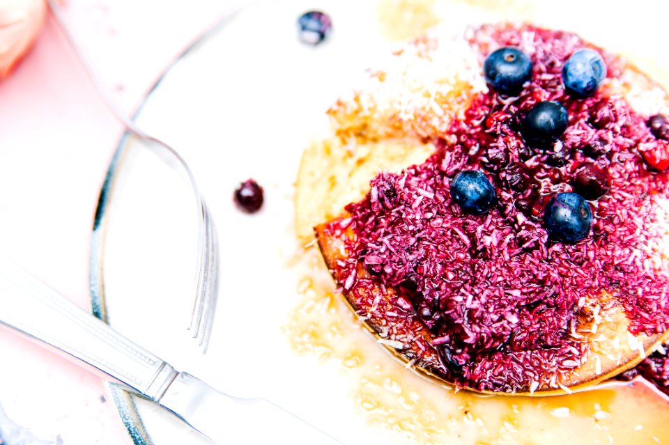 Black Berry With Cooked Food