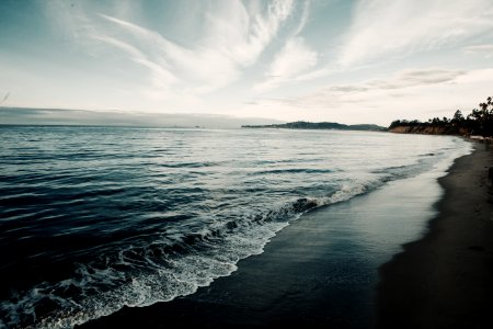 Shoreline Under Blue Sky photo