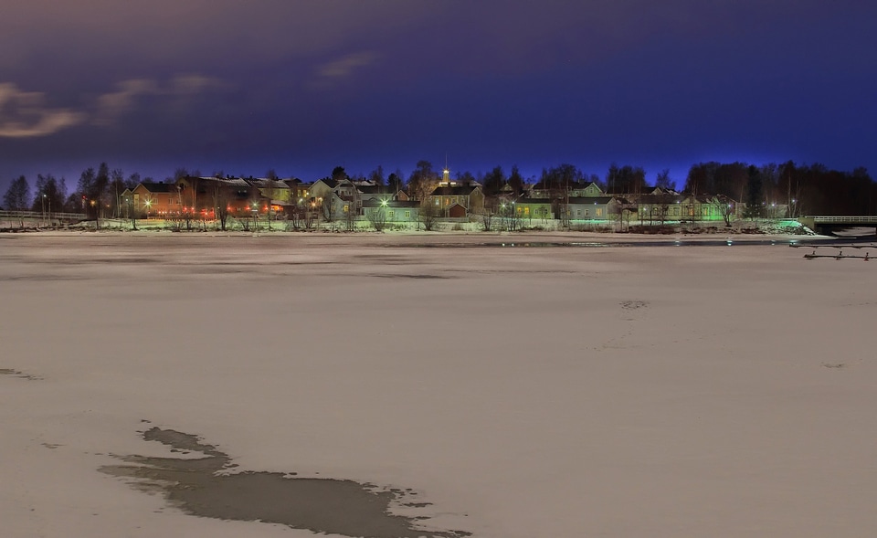Scenic dusk evening